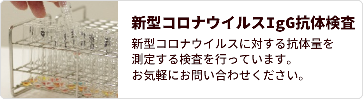 新型コロナウイルスIgG抗体検査